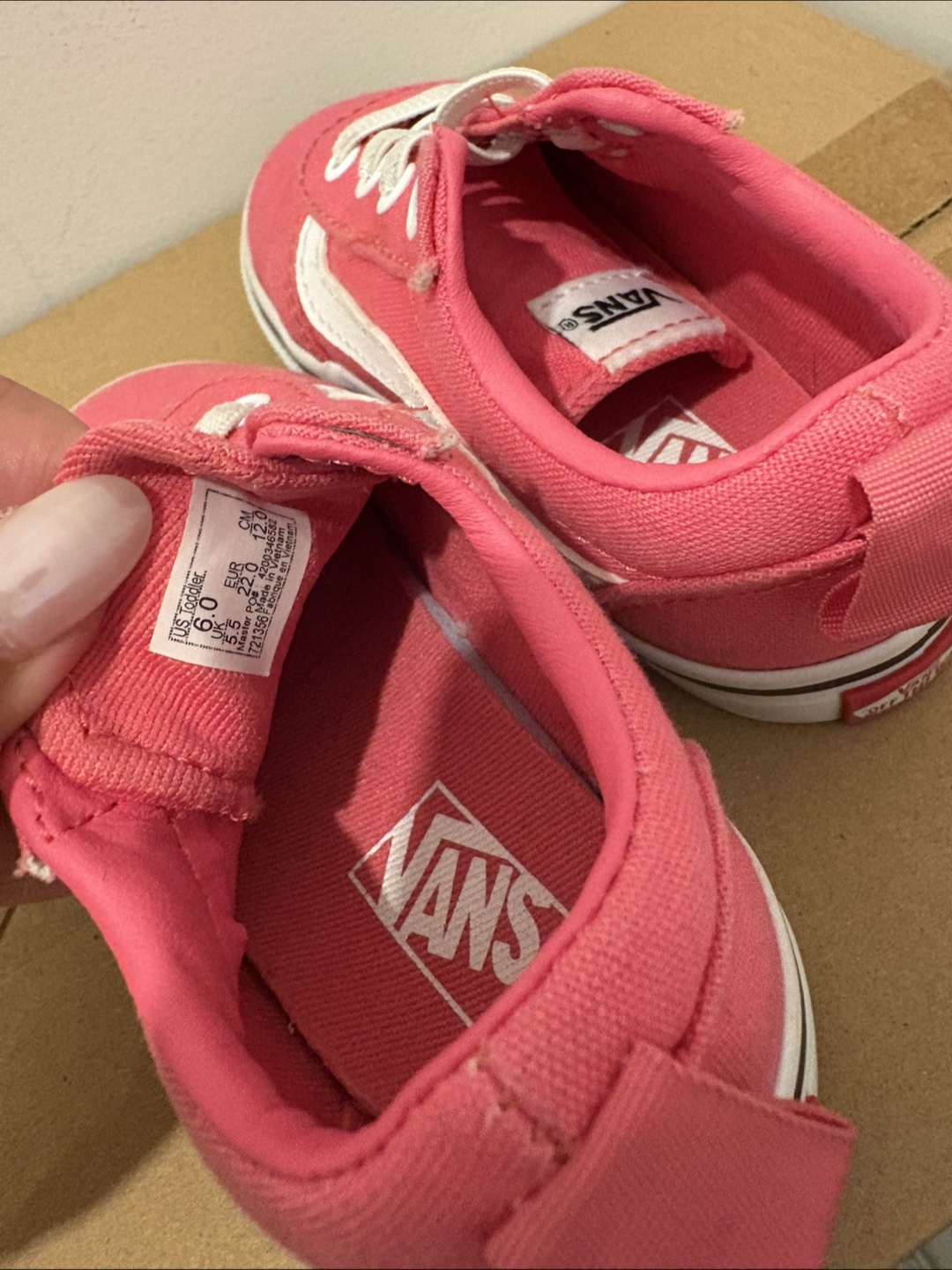 Vans Toddler Pink Sneakers Size 6 - photo 3