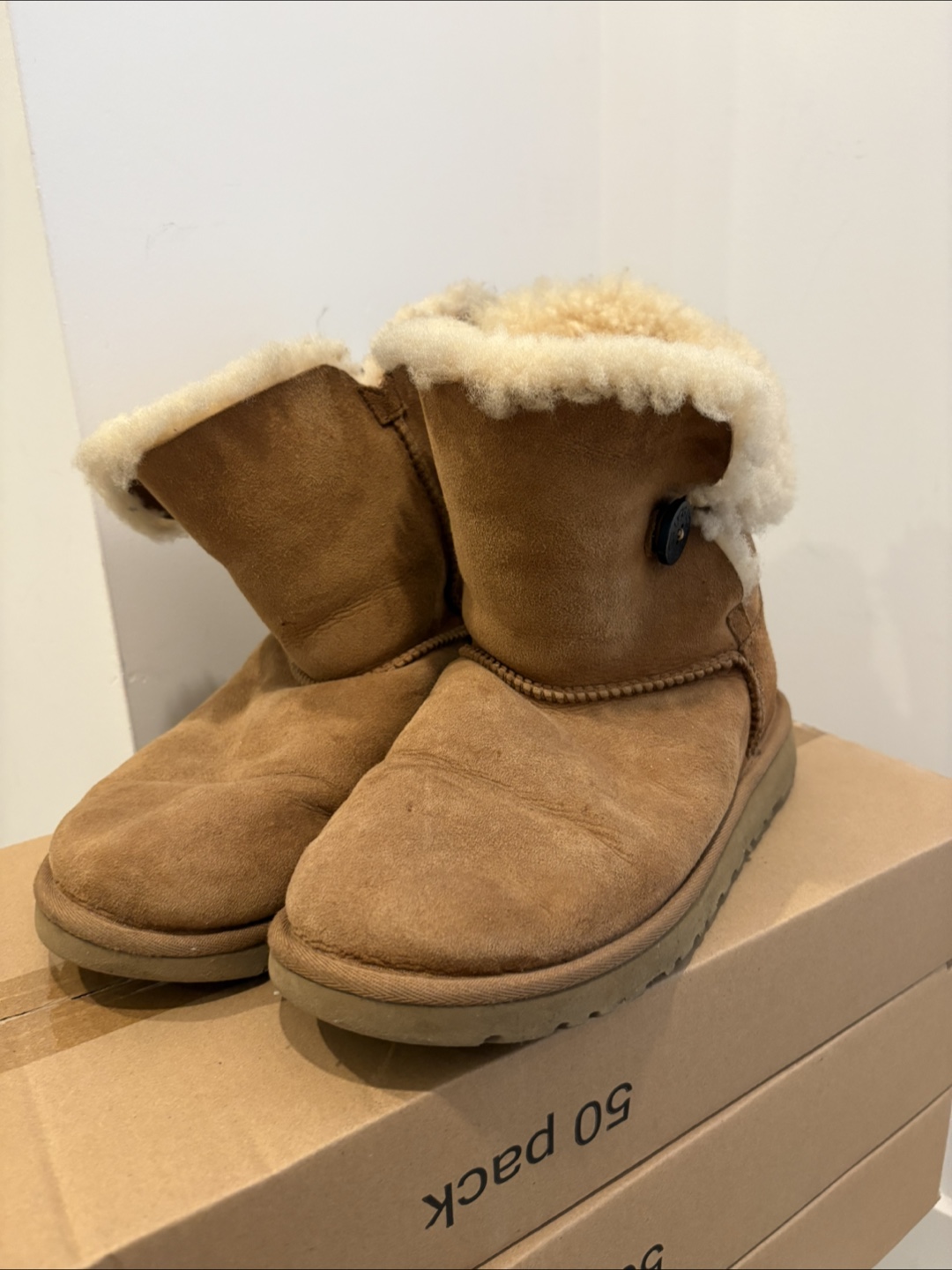 UGG Boots Classic Short with Button - Size 4 UK