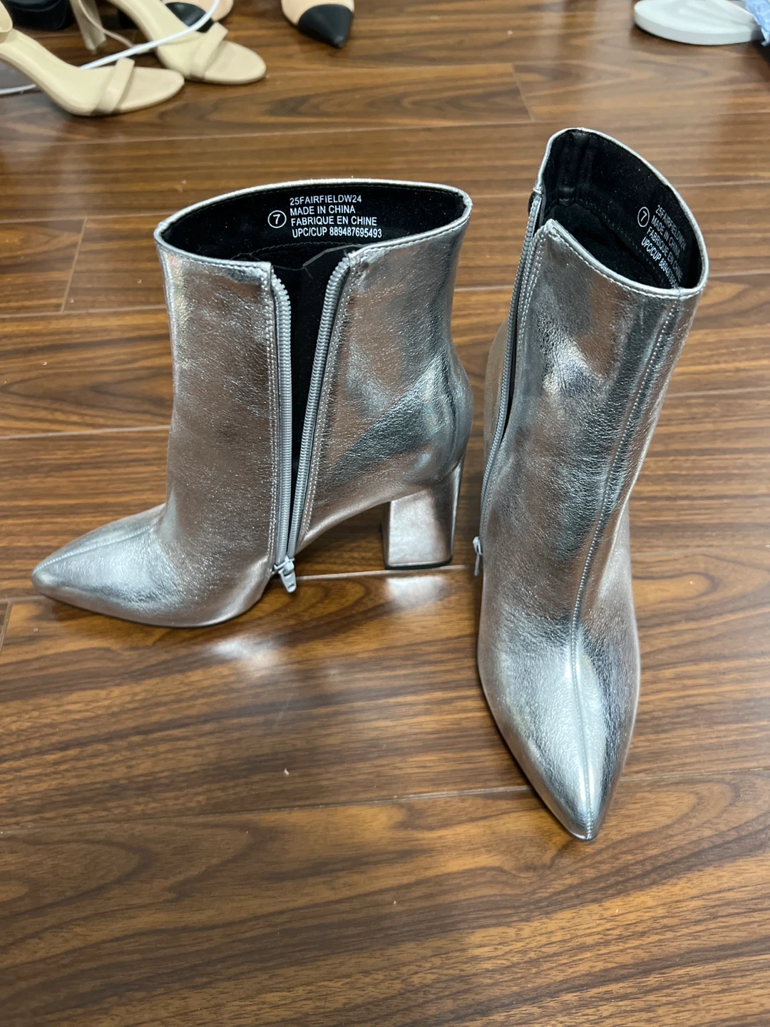 ⚽️ Madden NYC Silver Ankle Boots