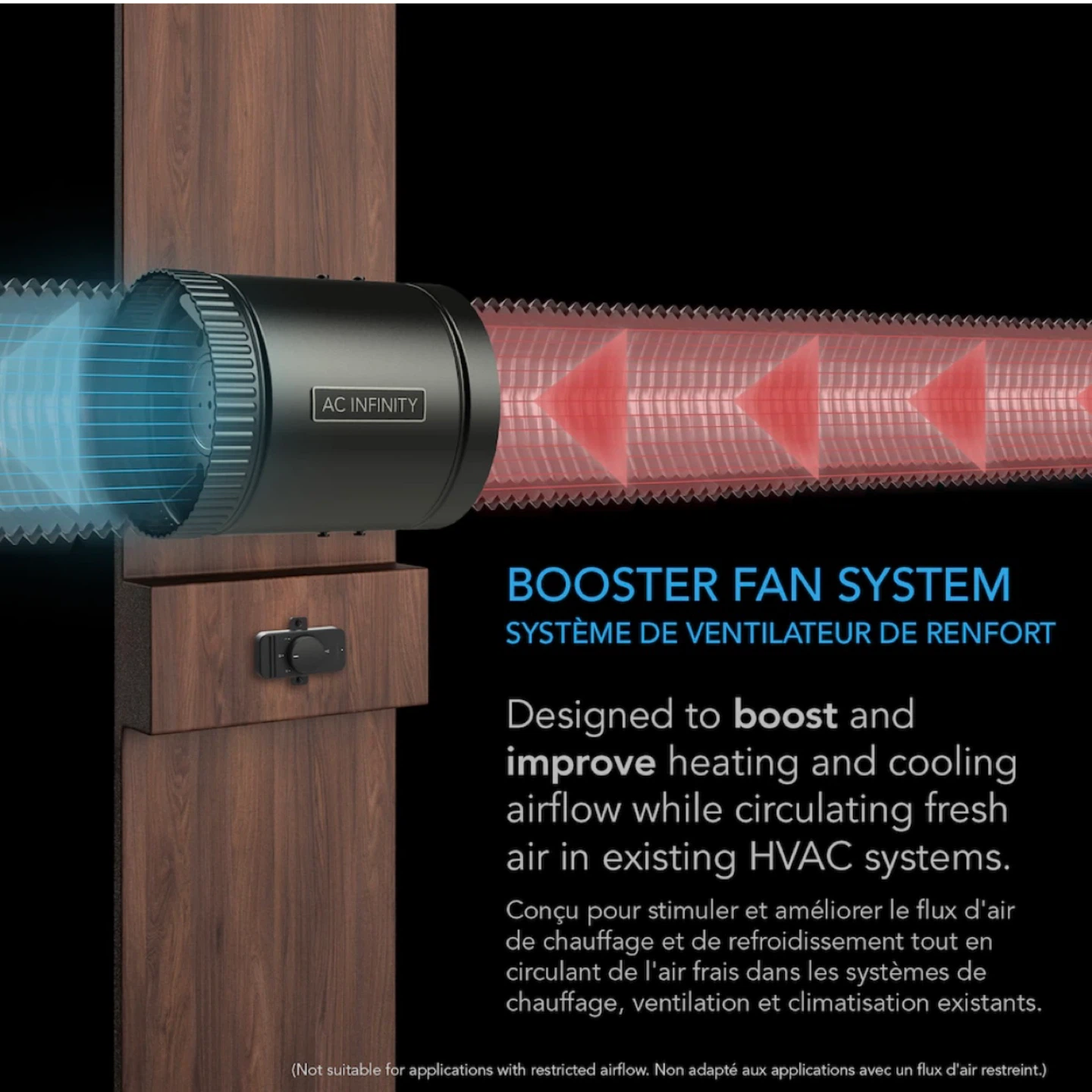 RAXIAL S8, Inline Booster Duct Fan 8" with Speed Cont - photo 2
