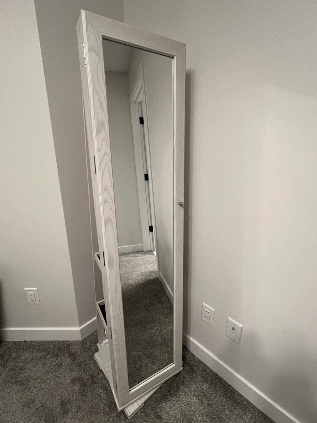 Revolving Mirror with Jewellery Storage