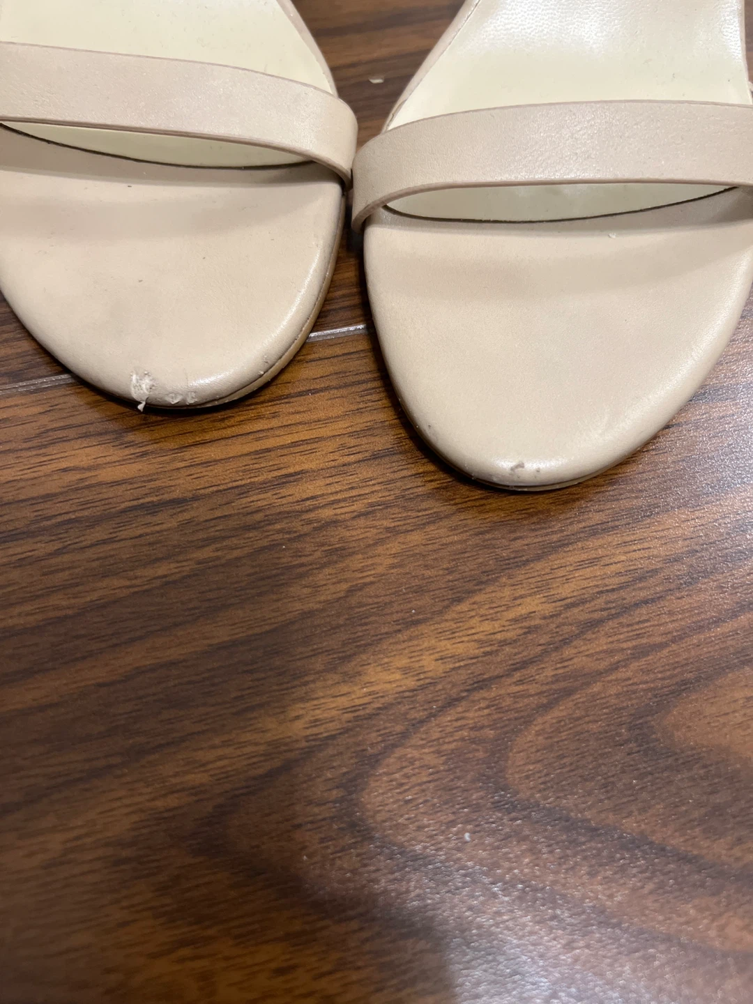 ⚽️ Oak + Fort Beige Strappy Block Heels - photo 3