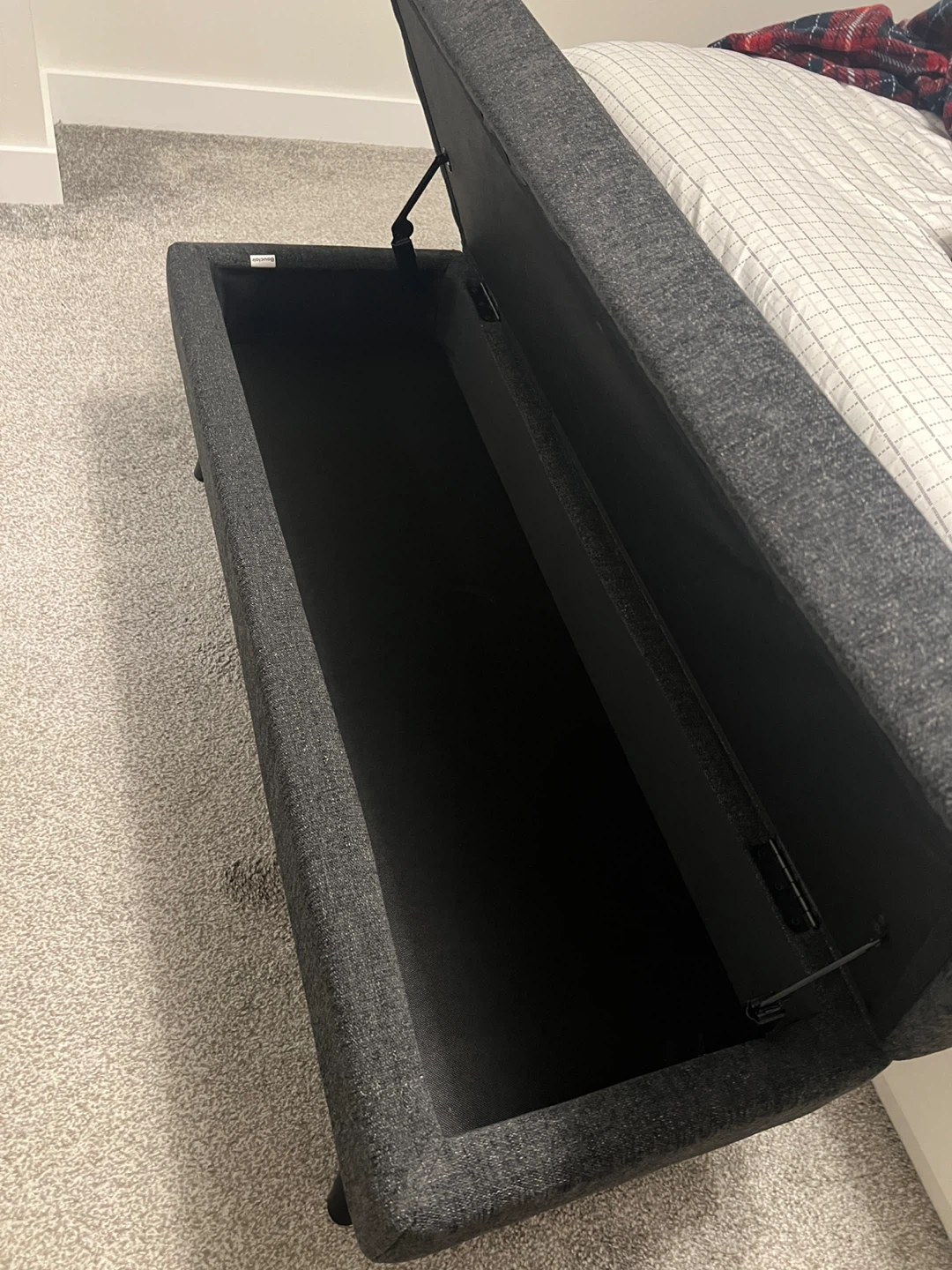 Dark Grey Storage Bench - photo 2