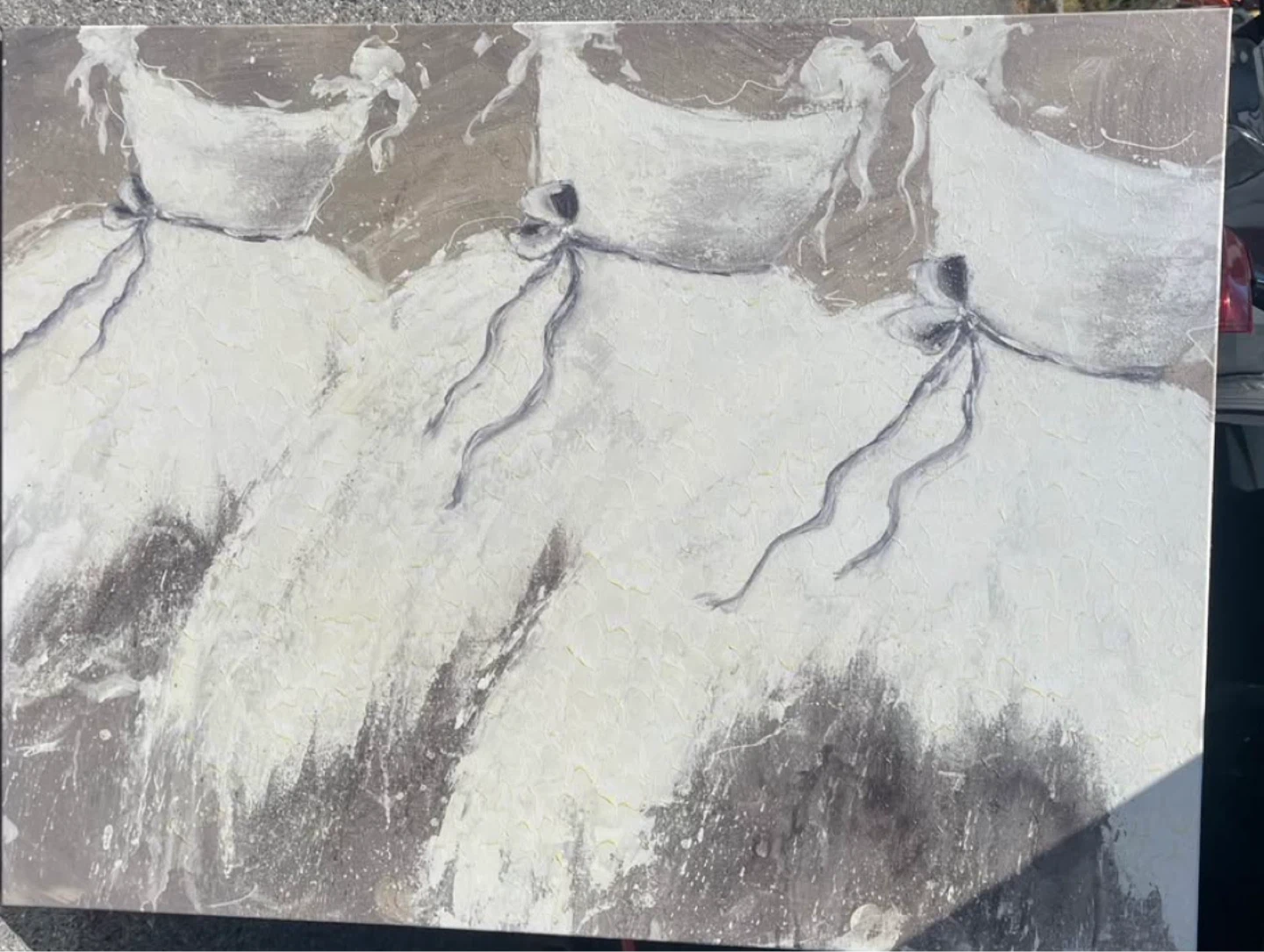 Wall Art Canvas Painting - Abstract Dancers  4ftx3ft