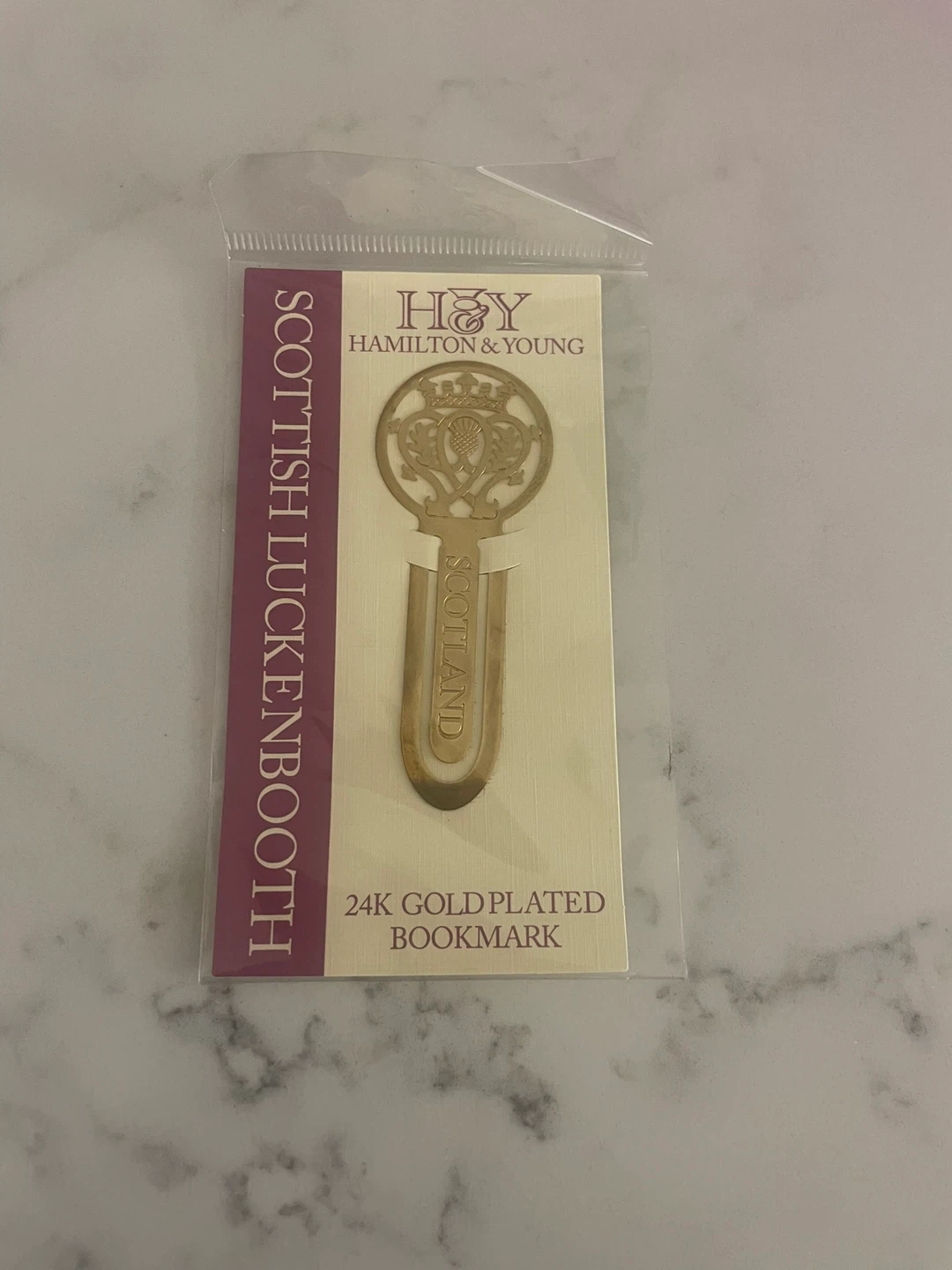 ⚽️Hamilton & Young 24K Gold Plated Scottish Luckenbooth Bookmark