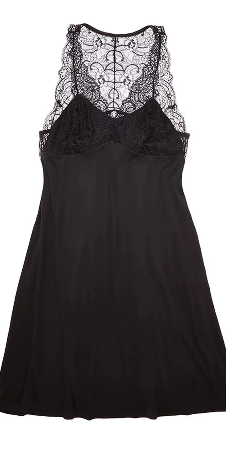 Plus Adore me CollectionRichelle Plus Black Lace Trim Nightie - photo 3