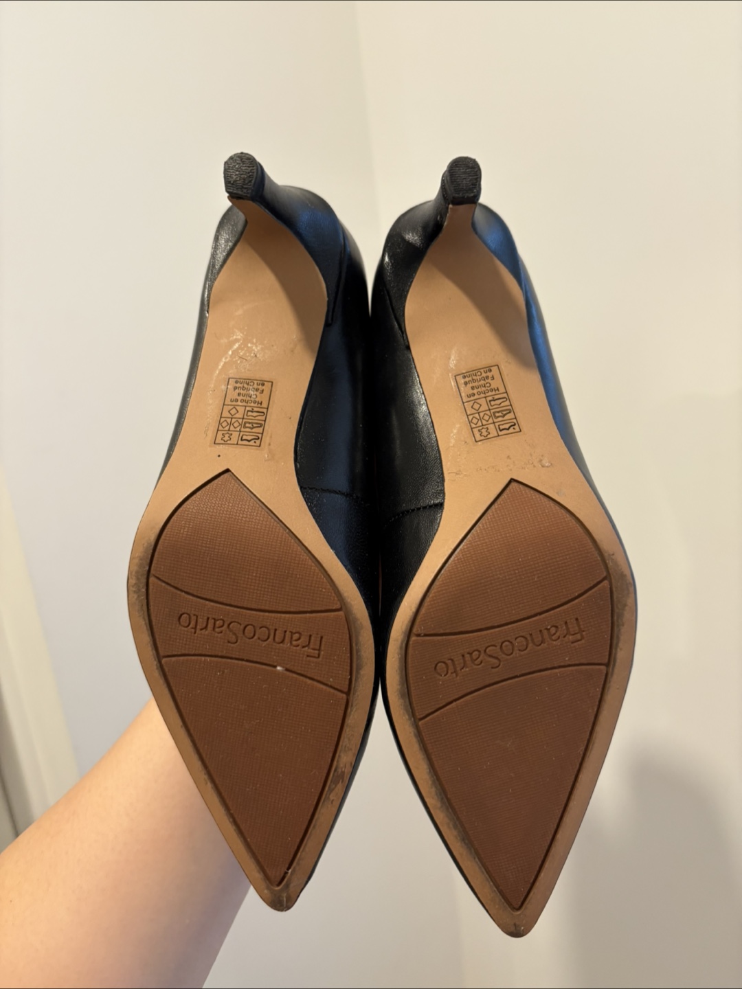 Franco Sarto Black Leather Pumps - Size 6M - photo 2