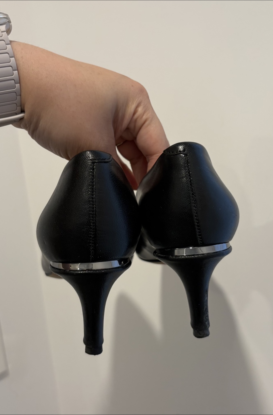 Franco Sarto Black Leather Pumps - Size 6M - photo 3