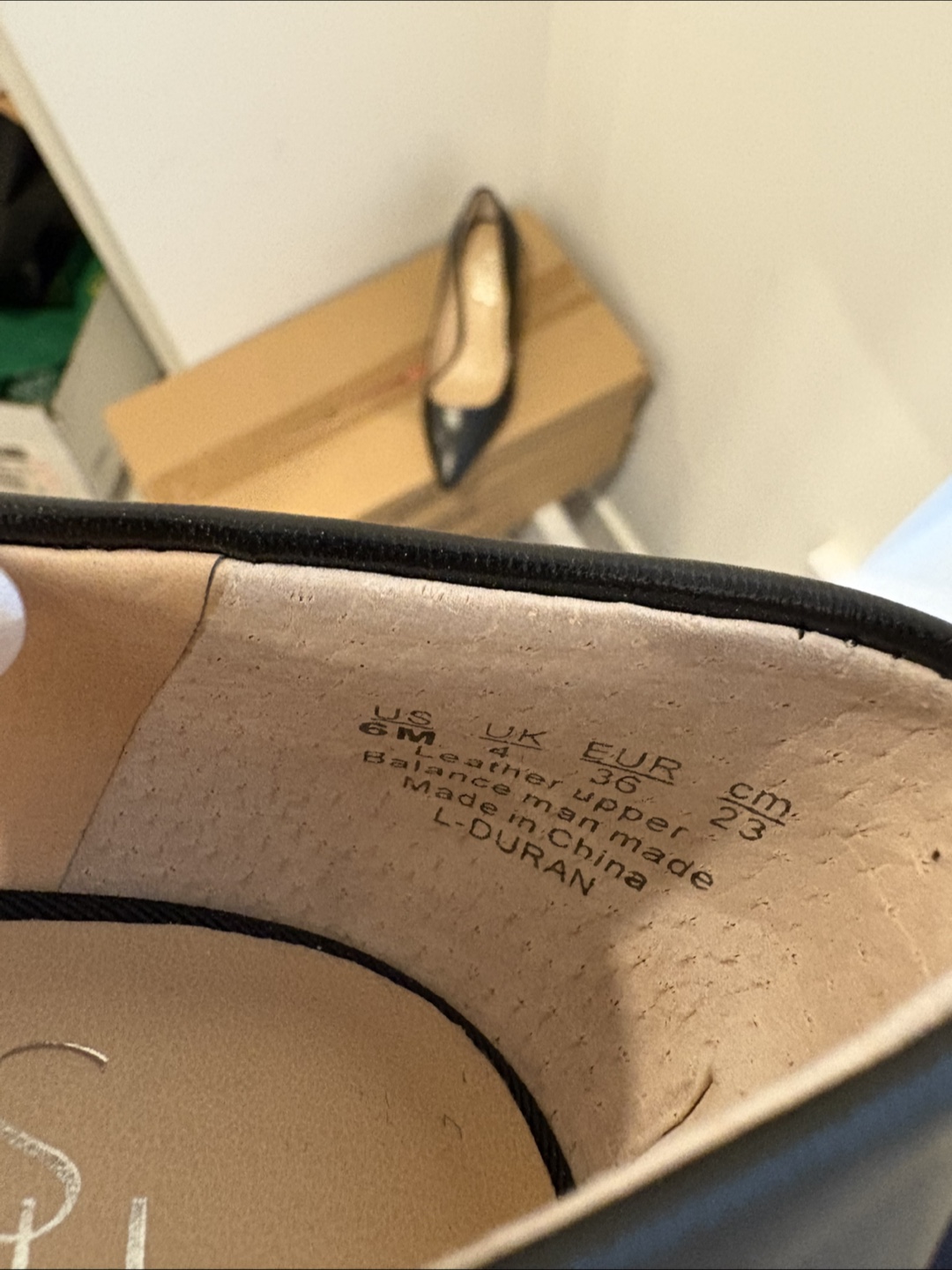 Franco Sarto Black Leather Pumps - Size 6M - photo 4