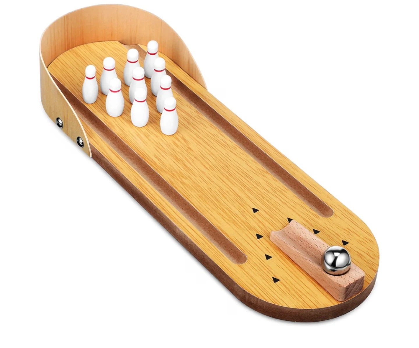 Mini Wooden Desktop Bowling Set