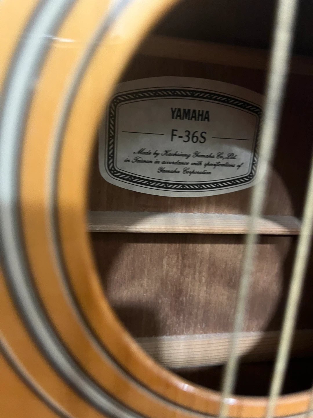 Yamaha F-36S Dreadnought Acoustic Guitar - photo 3