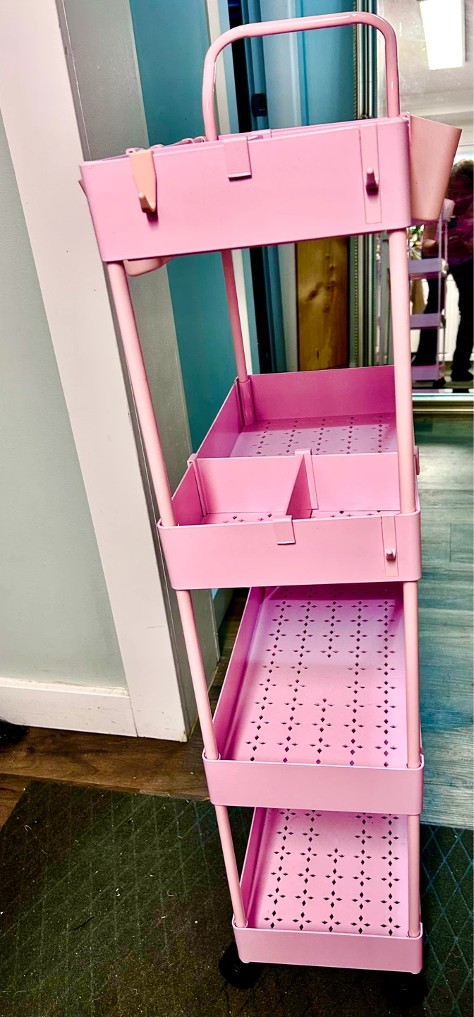 Pink rolling cart - photo 2