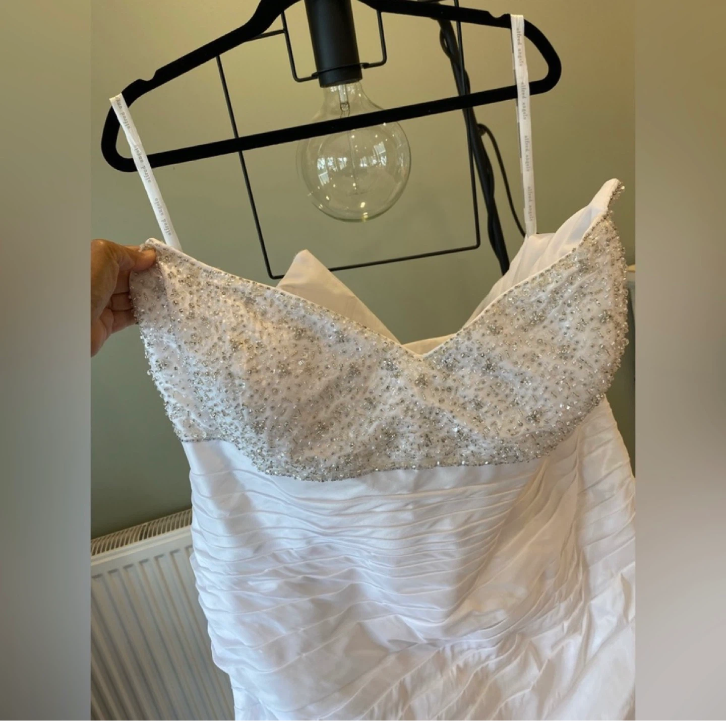 Alfred Angelo Wedding Dress - White with Beading - photo 2
