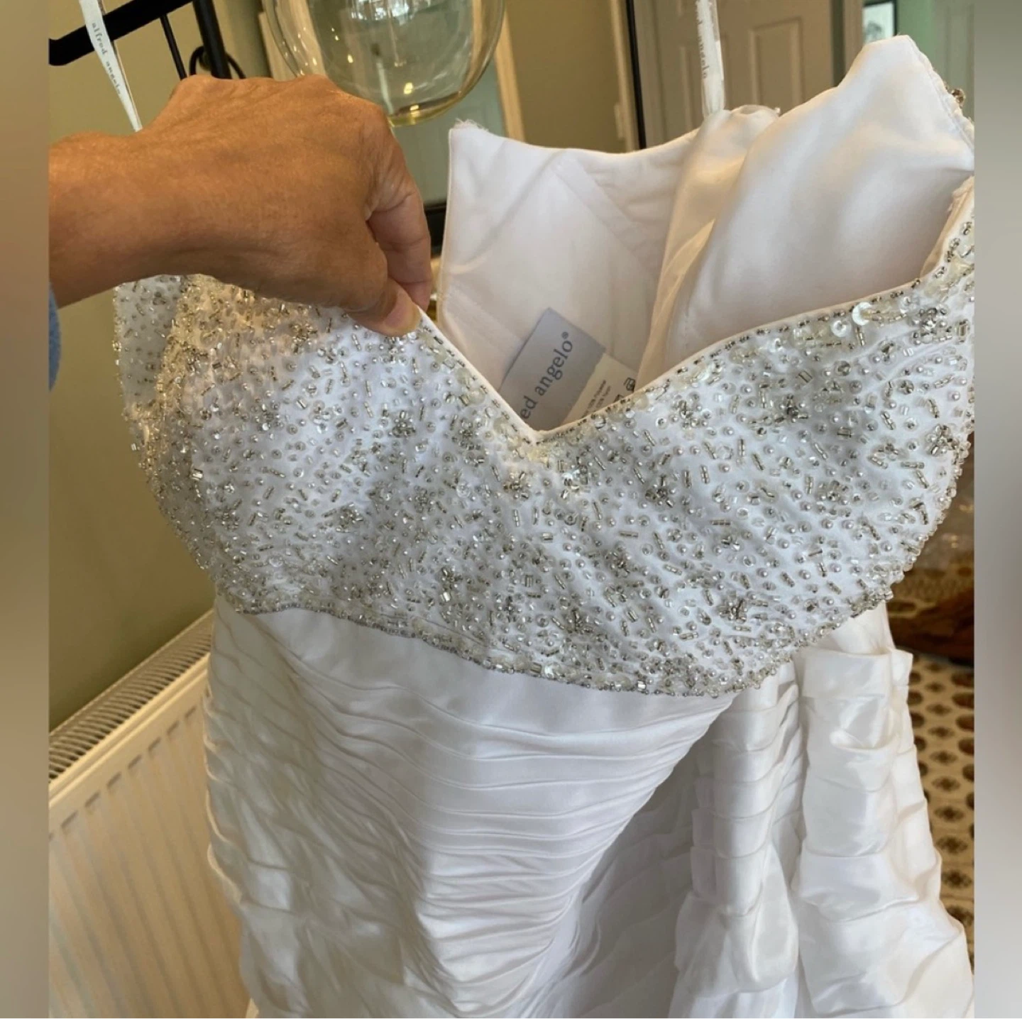 Alfred Angelo Wedding Dress - White with Beading - photo 5