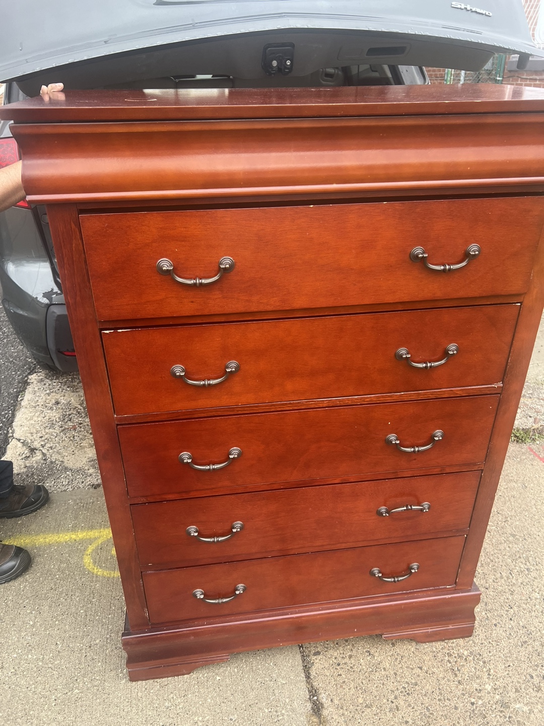 Cherry Wood 5-Drawer Dresser solid wood - photo 2