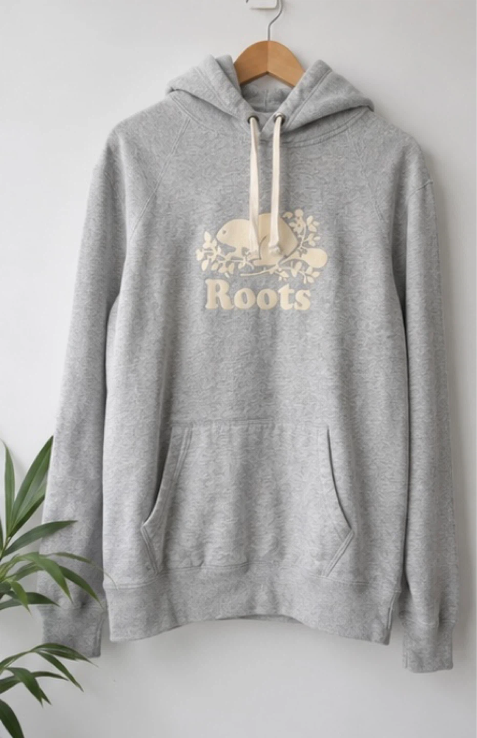 Roots Grey Beaver Logo Hoodie