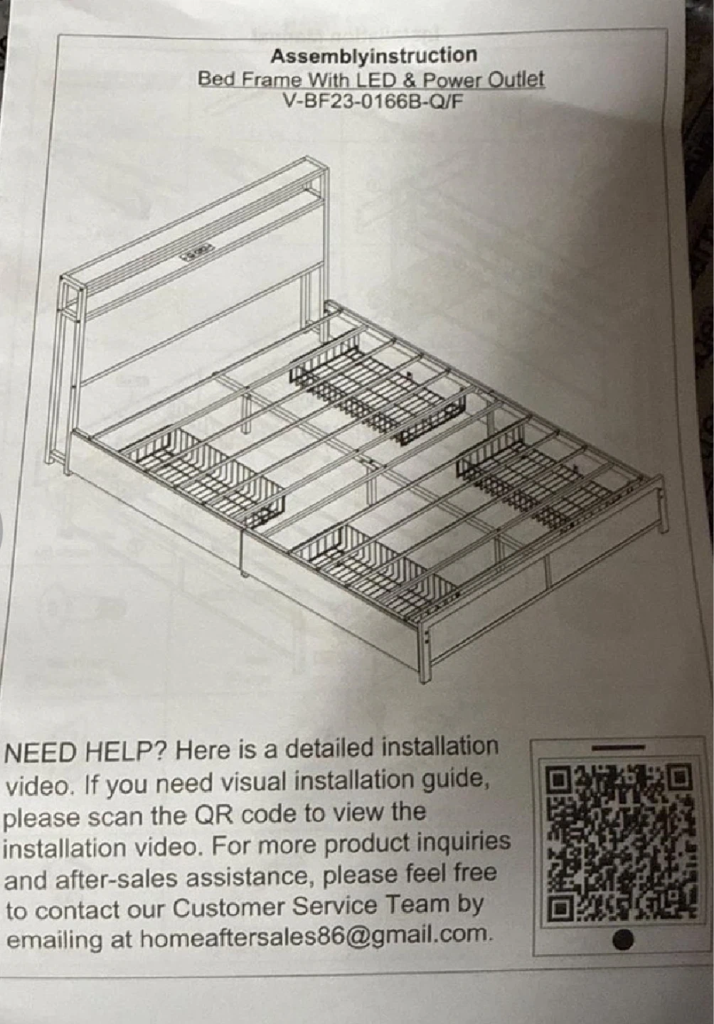 Bed Frame with LED & Power Outlet - photo 3