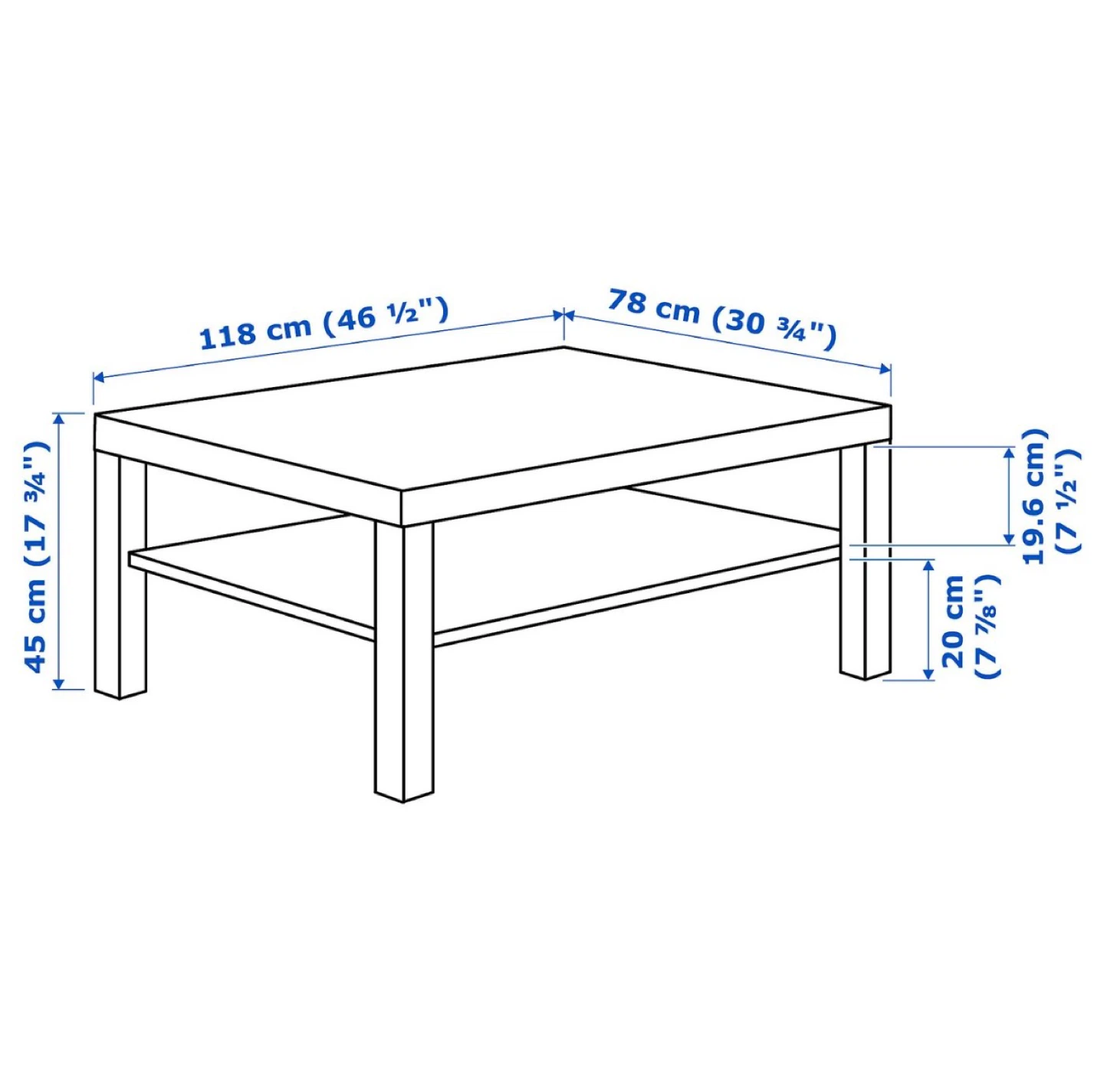IKEA Coffee Table with Shelf - Dark Brown - photo 3