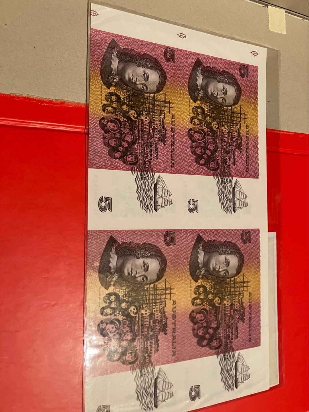 Australian 5 Dollar Banknote Sheet ⚽️ - photo 2