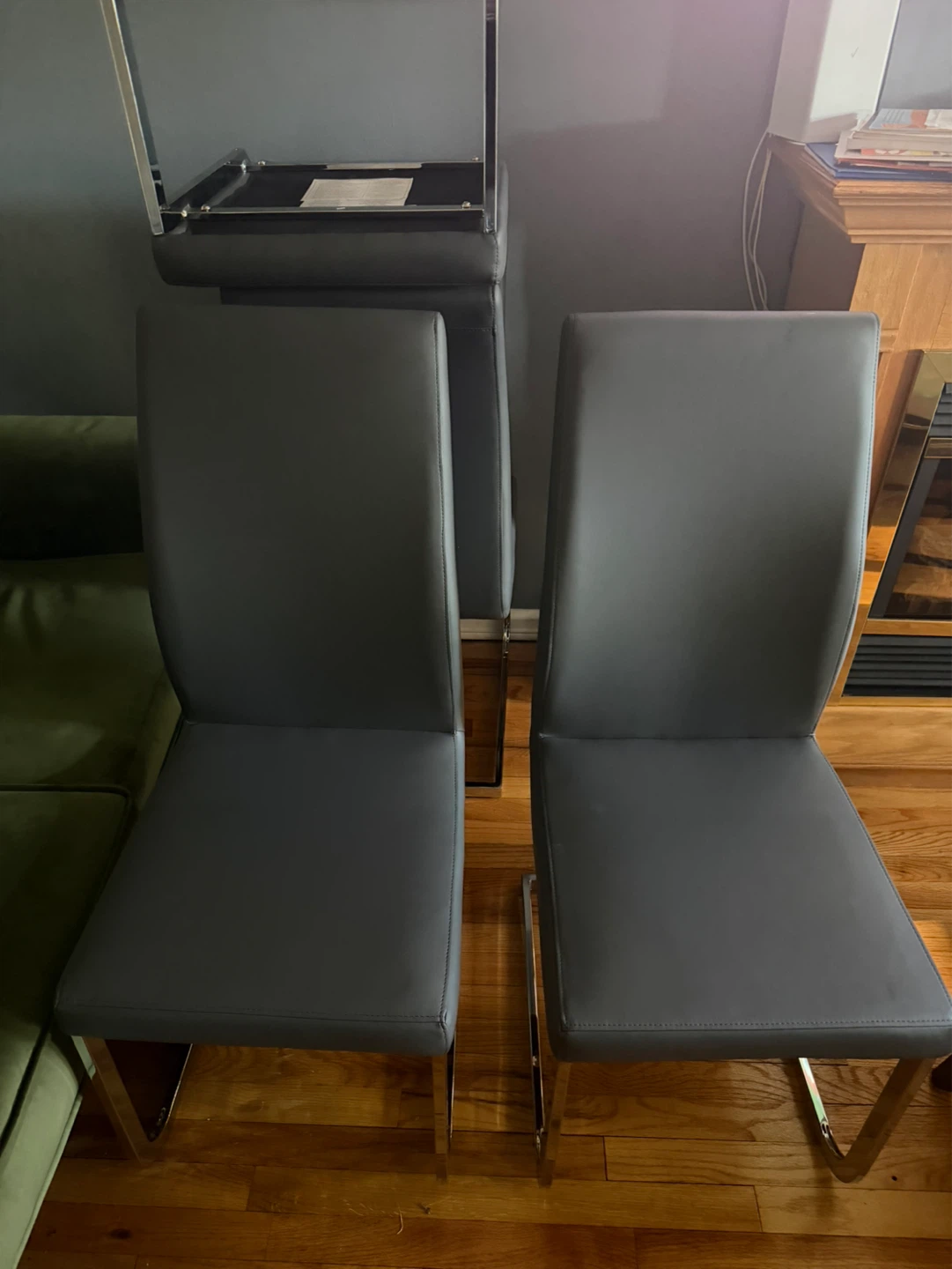 2 Set of 4 Gray Dining Chairs $200 each set