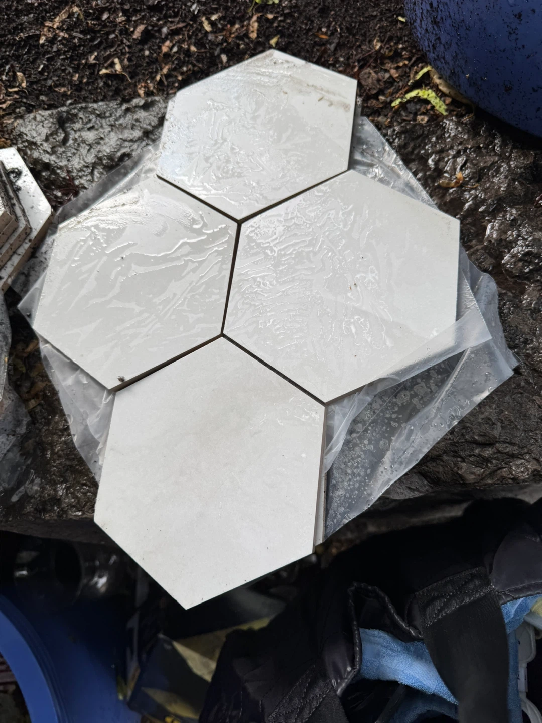 Hexagonal Marble Look Tiles- 20 sheets