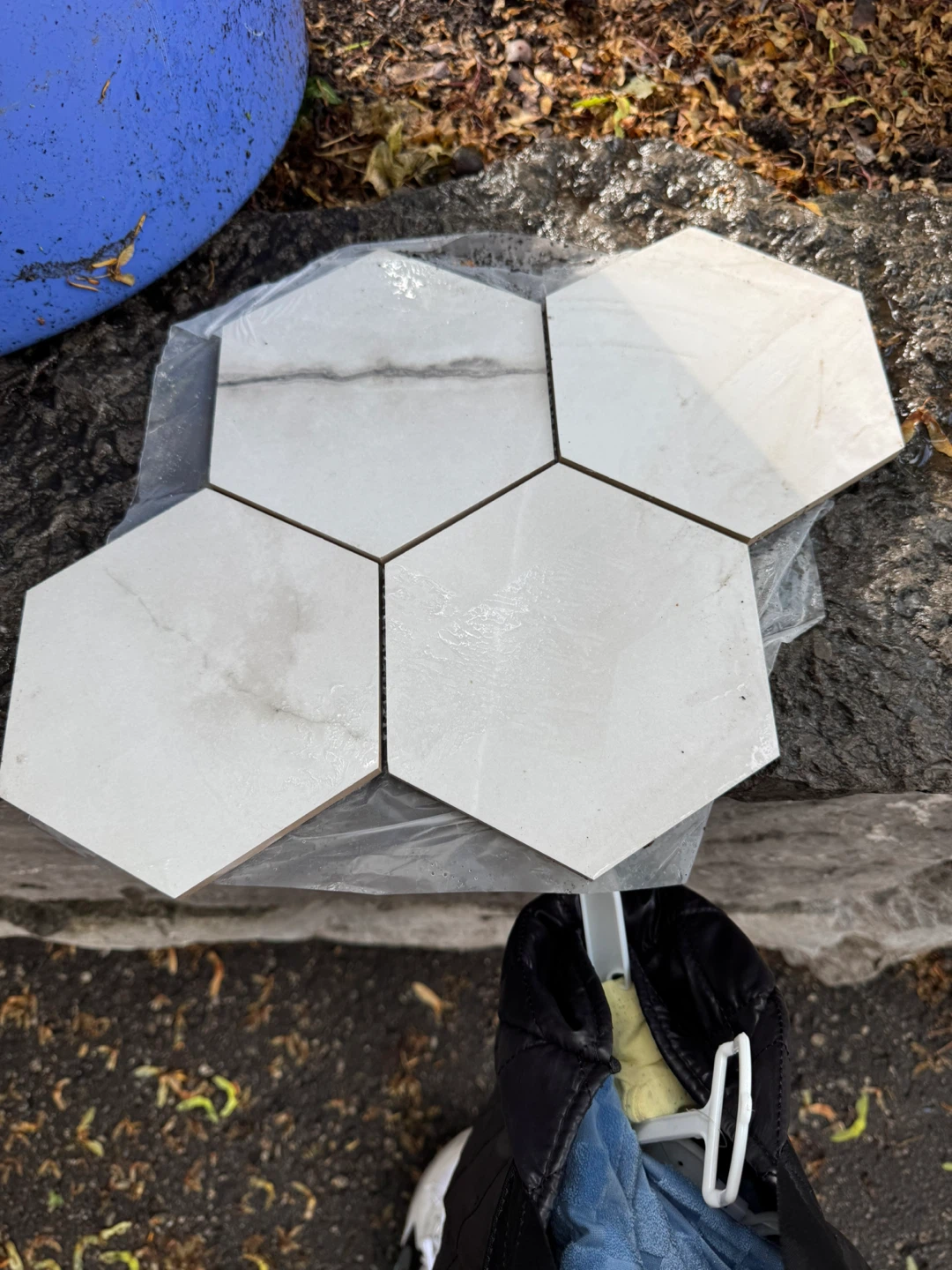 Hexagonal Marble Look Tiles- 20 sheets - photo 2