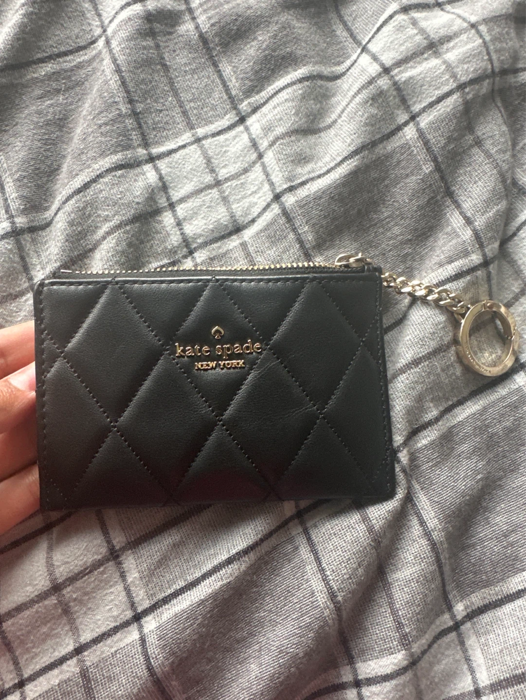 Kate Spade New York Quilted Card Holder with Keychain