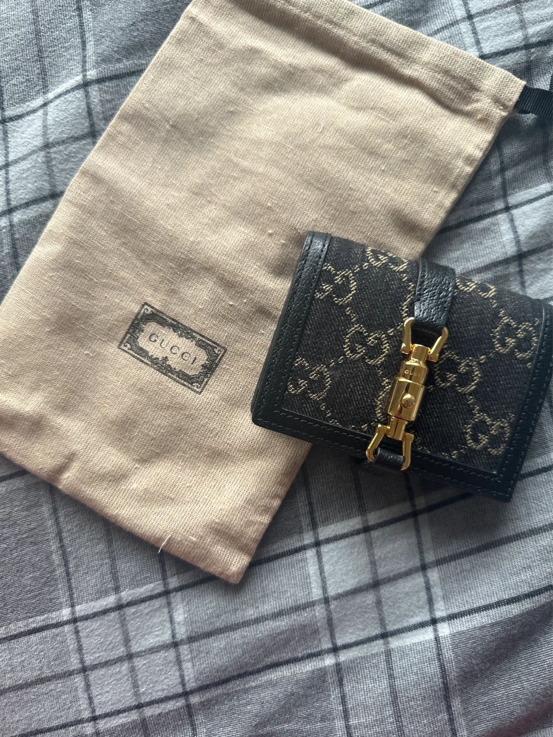Gucci Black GG Marmont Card Holder