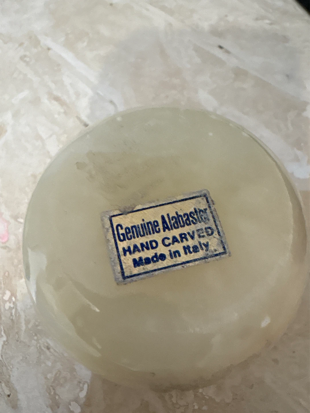 ⚽️Genuine Alabaster Hand Carved Trinket Box - photo 3