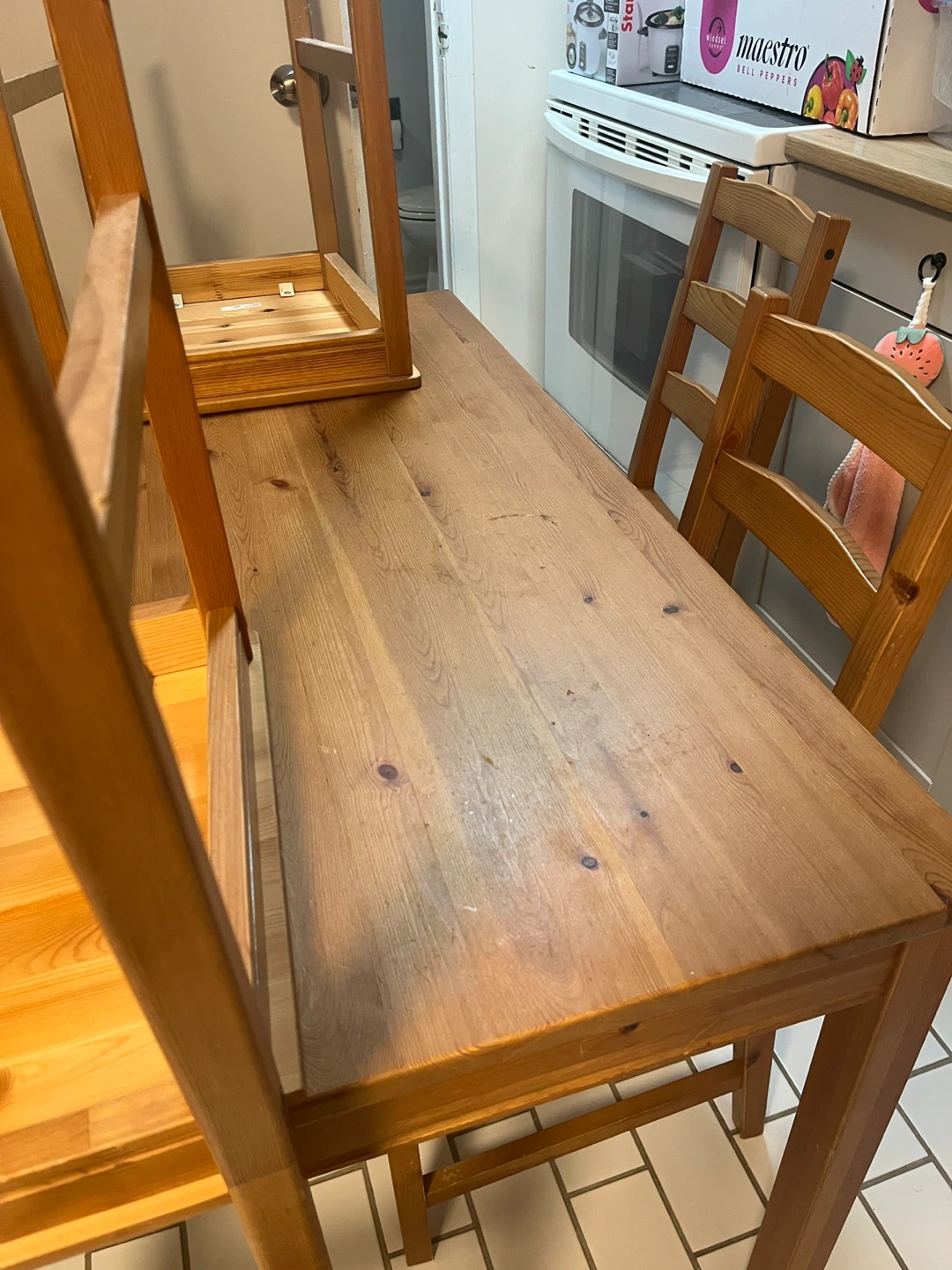 IKEA Wooden Dining Table and 4 Chairs - photo 2