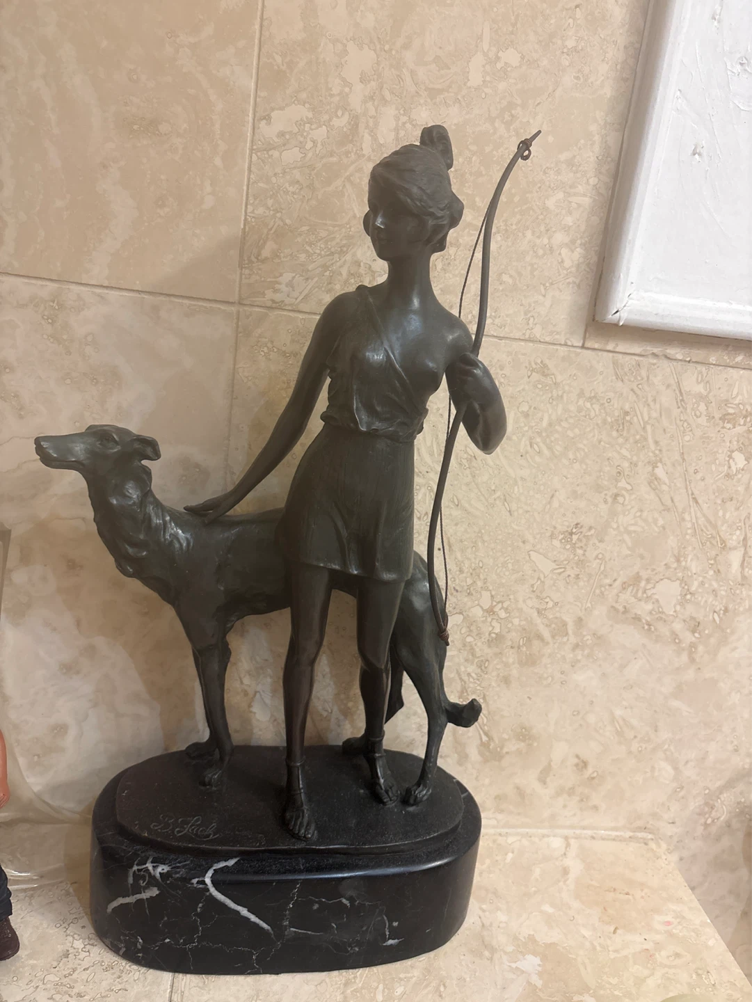 ⚽️1920’s Bronze Figurine with Dog