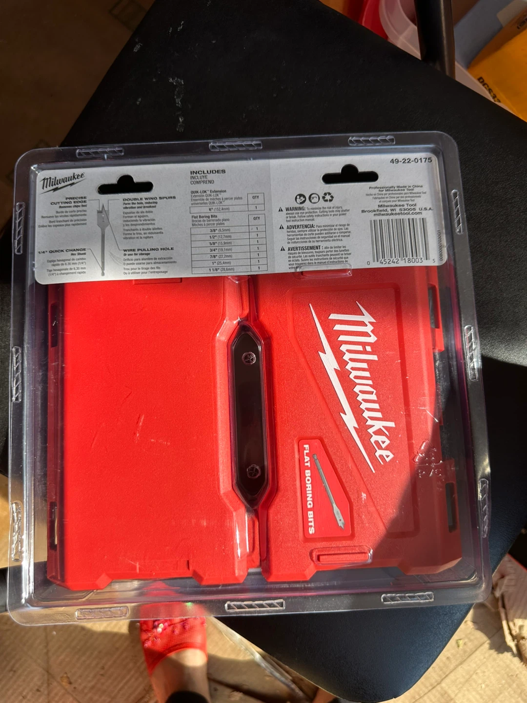 Milwaukee 8 Universal Quik-Lok Flat Boring Bit Set - photo 2