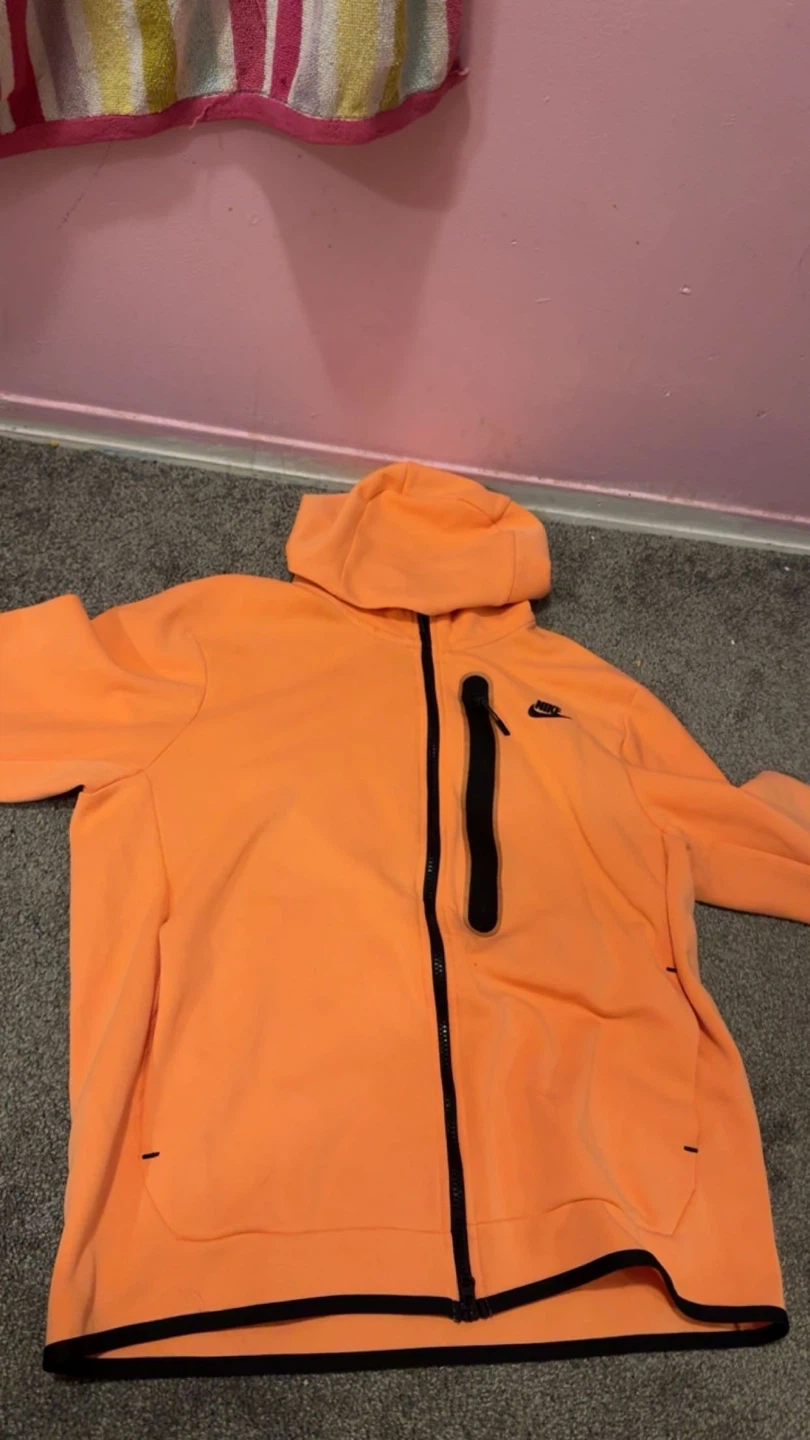 Nike Tech Fleece Full Zip Hoodie Orange