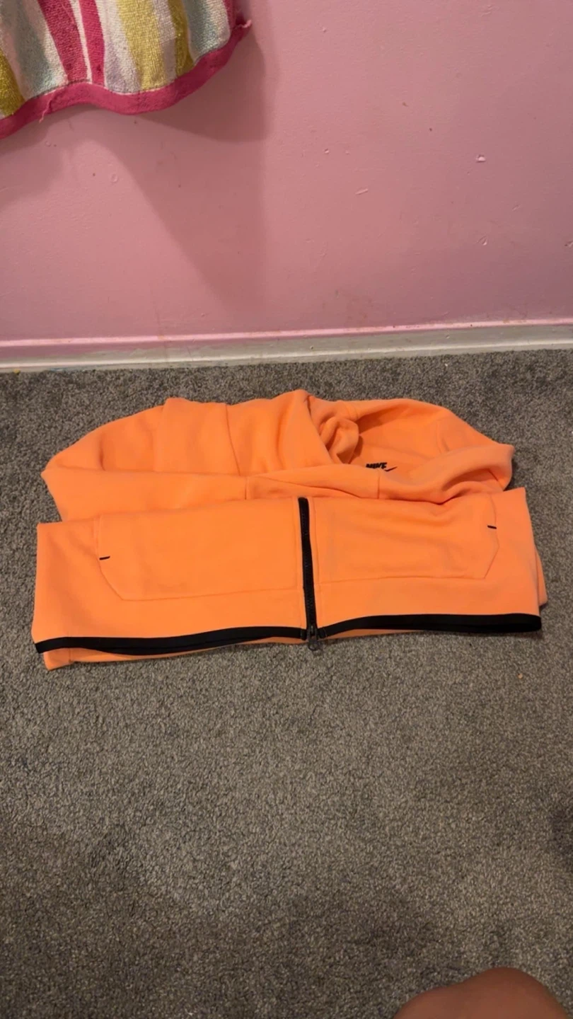Nike Tech Fleece Full Zip Hoodie Orange - photo 4