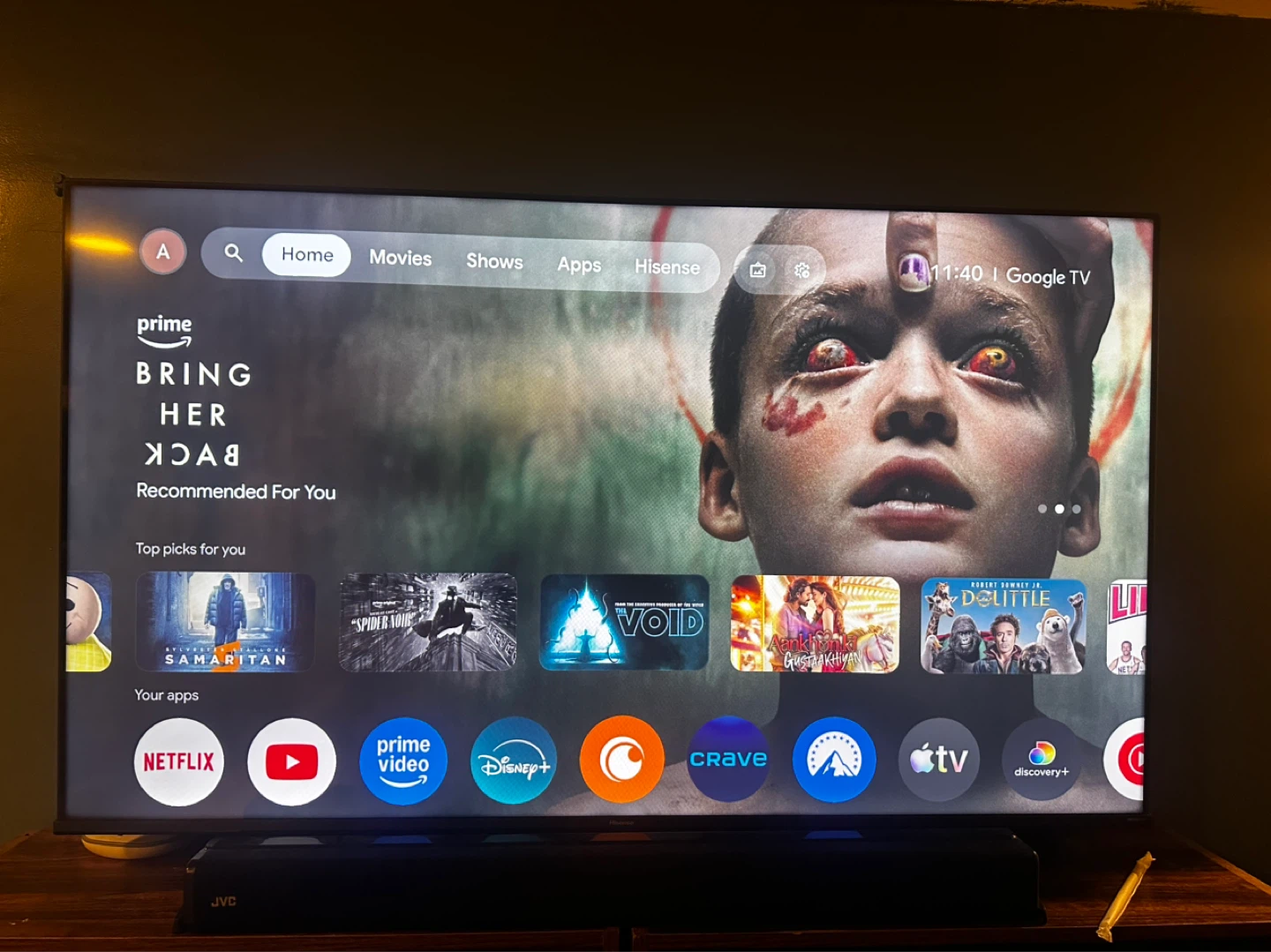 4k 58inch Hisense Google TV