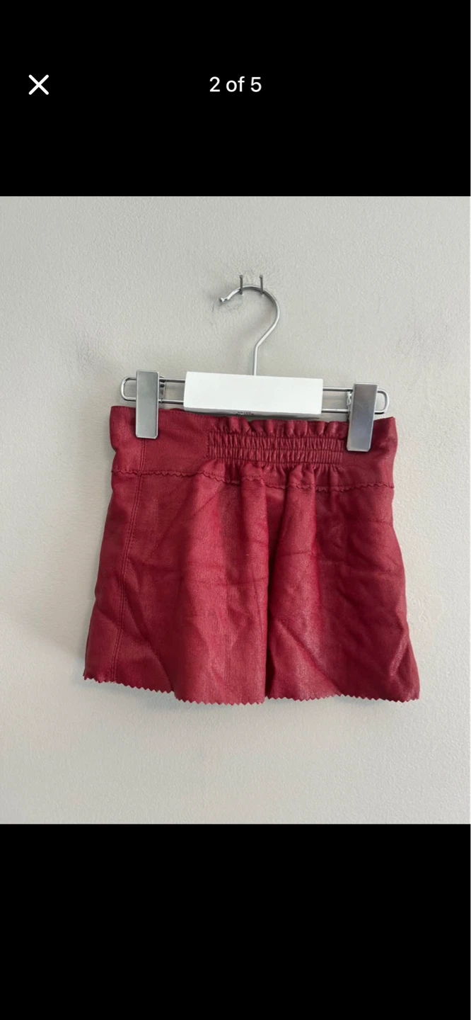 Gap Red Faux Leather Skirt - Size 3/6m - photo 2
