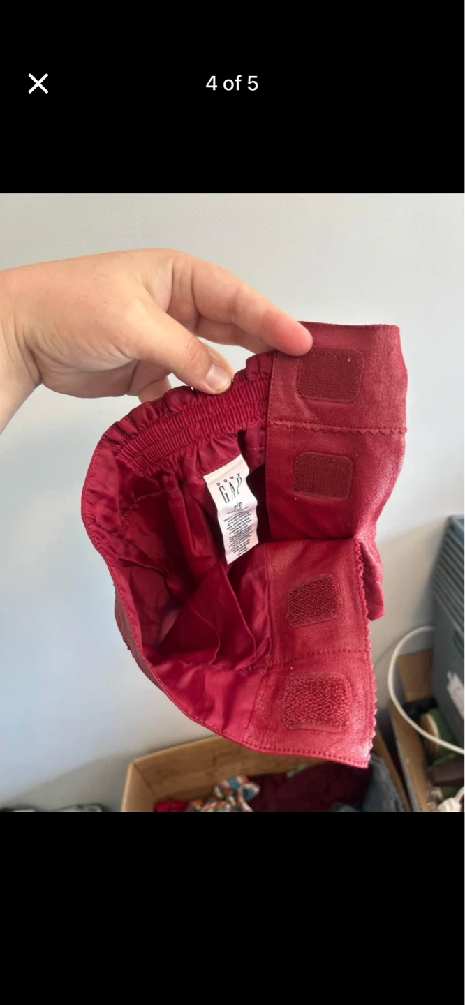 Gap Red Faux Leather Skirt - Size 3/6m - photo 4