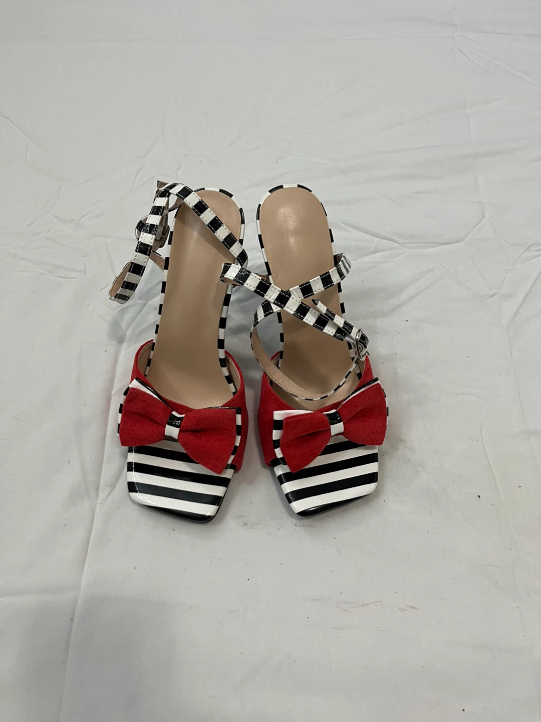 Women's Striped Bow Heels - photo 2