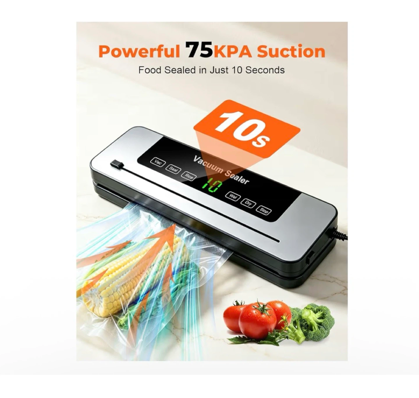 Brand new Vacuum Sealer Machine with 50 Vacuum Bags - photo 4