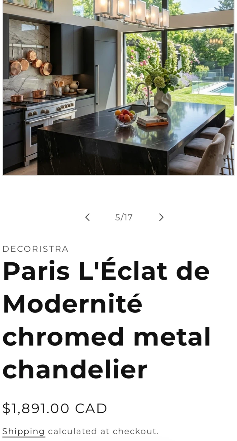 Decoristra Paris L'Éclat de Modernité Chromed Metal Chandelier - photo 5