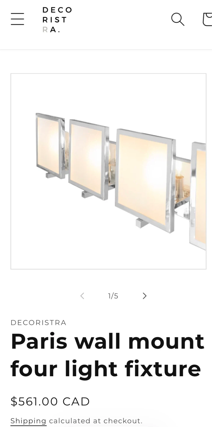 Decorisra Paris Wall Mount Four Light Fixture