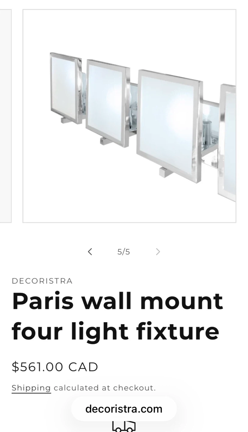 Decorisra Paris Wall Mount Four Light Fixture - photo 3