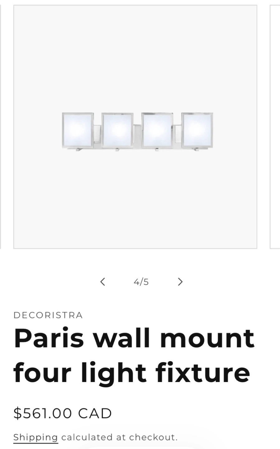 Decorisra Paris Wall Mount Four Light Fixture - photo 2