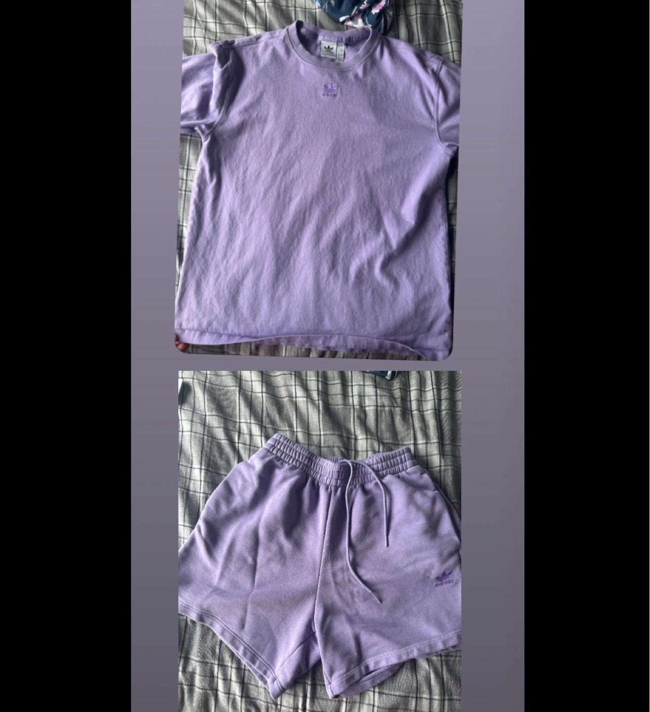 Adidas Lavender Shorts and T-Shirt Set