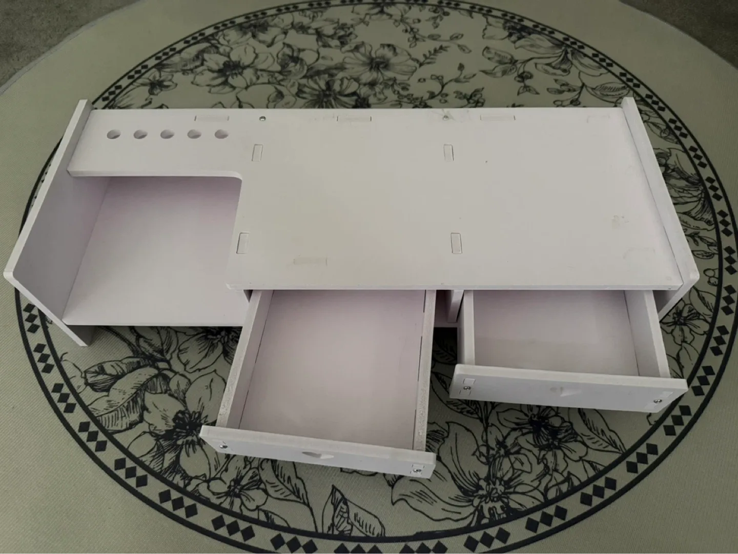 White Desk Organizer with Drawers