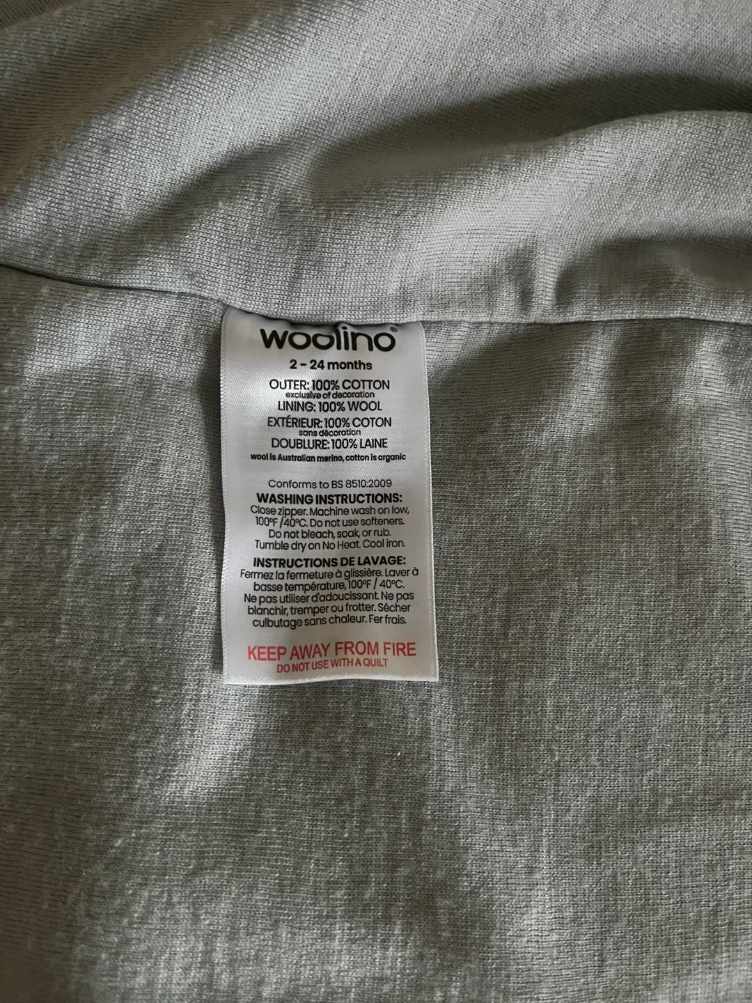 Woolino ultimate baby sleeping sack 2 months - 2 years - photo 2