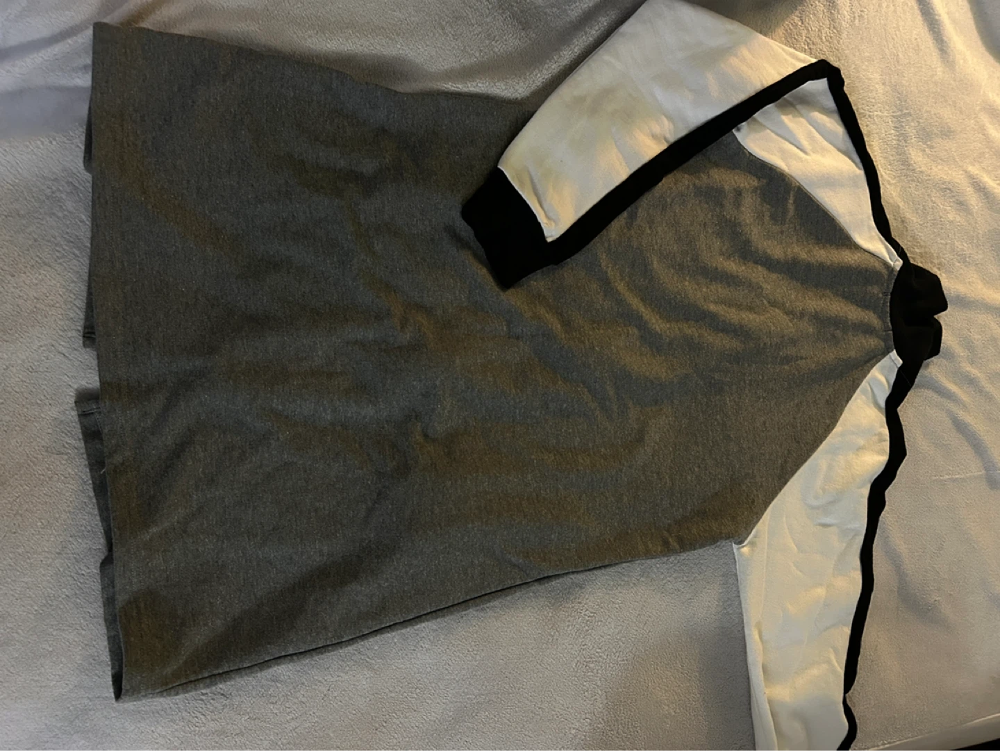 Grey/White Zip-Up long Jacket - photo 3