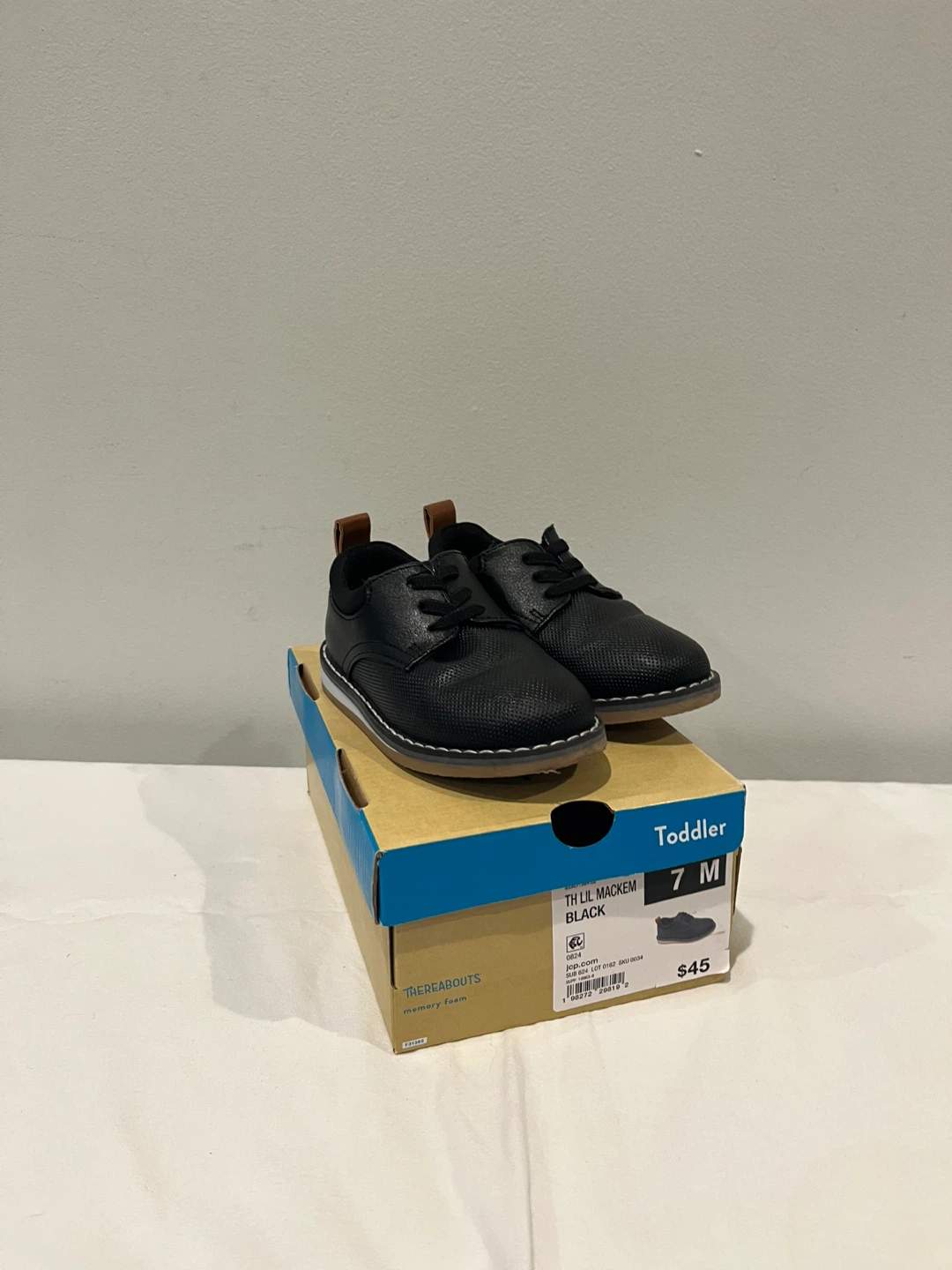 ⚽️Thereabouts Toddler "Lil Mackem" Black Dress Shoes Size 7M