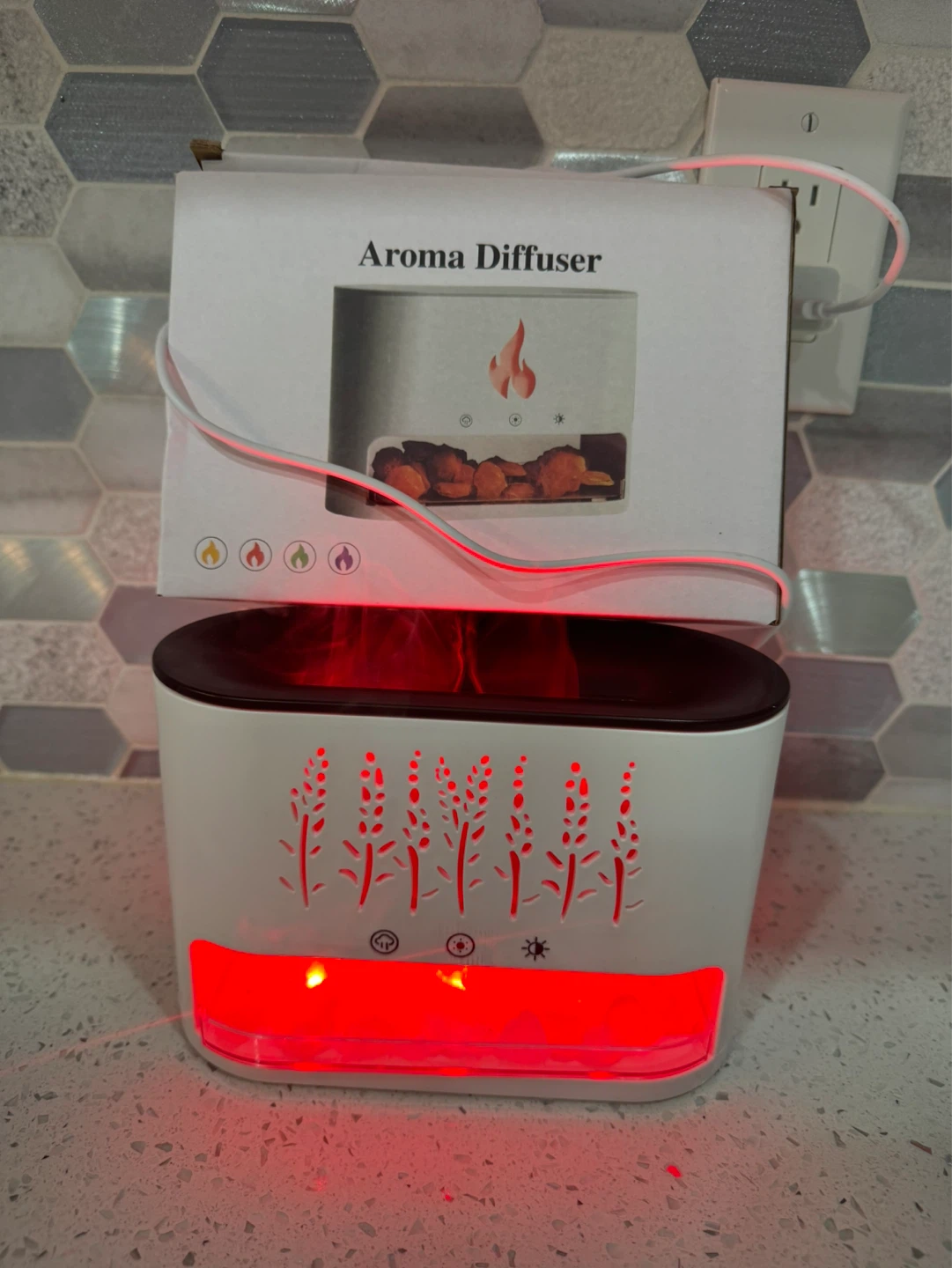 New Aroma Diffuser with LED Flame Effect - photo 2