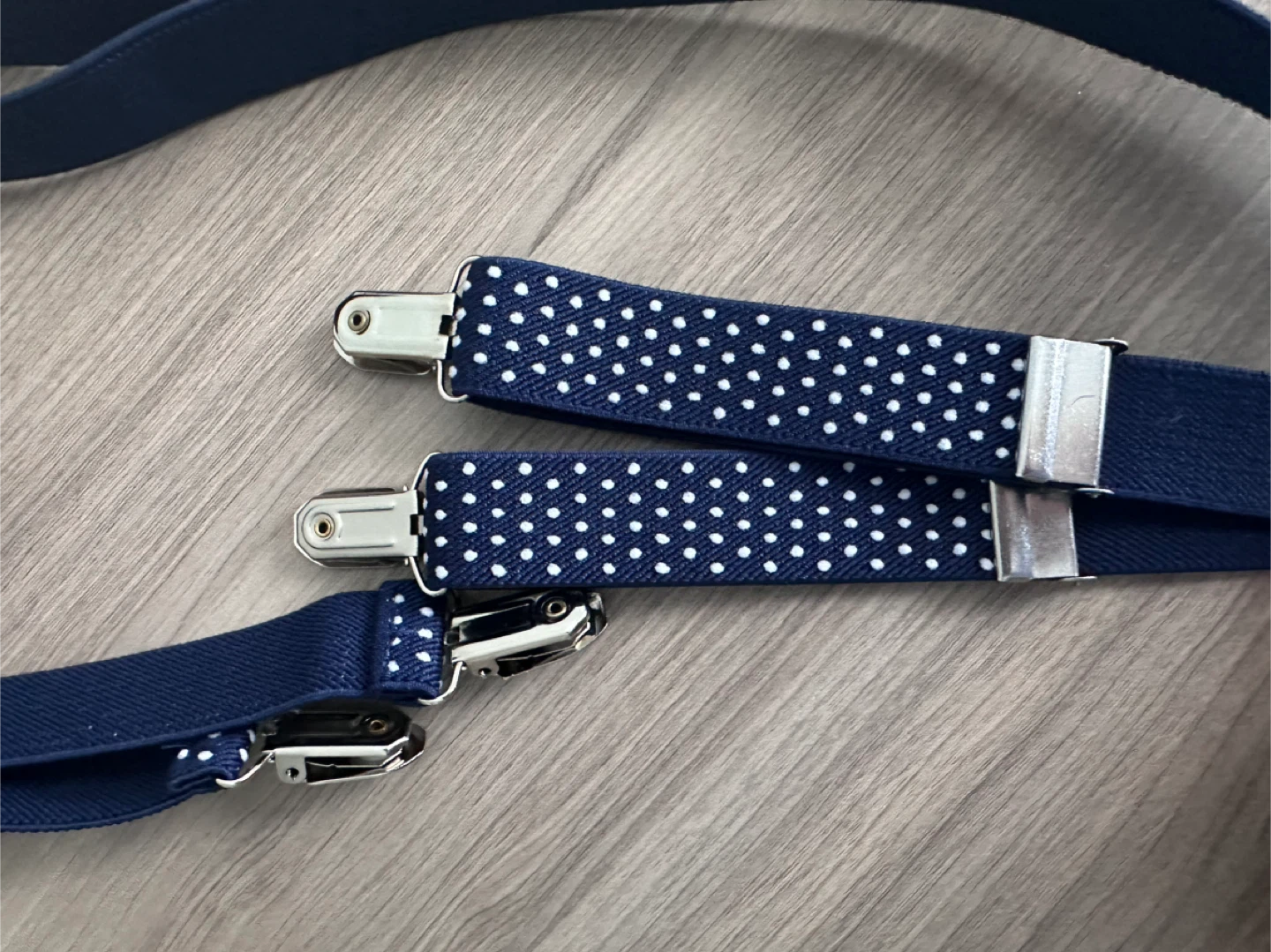 Brand New Navy Blue Polka Dot Adjustable Mitt Glove Clips ⚽️ - photo 3